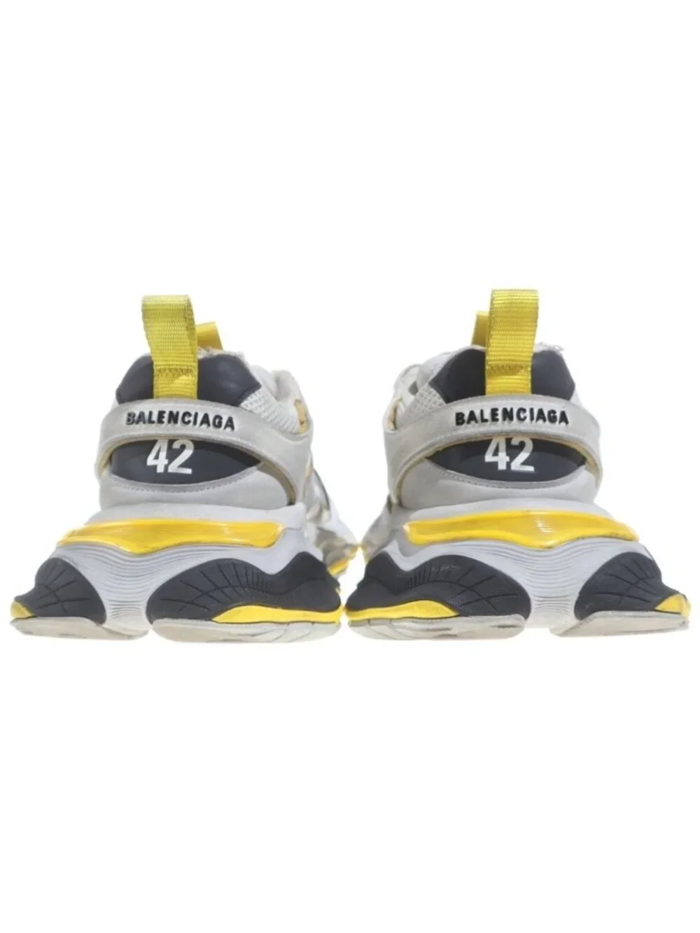 Balenciaga Cargo Sneaker Low Cut Sneakers Gray Yellow
